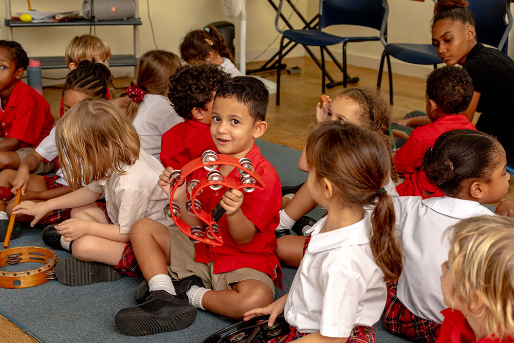 Elementary music class