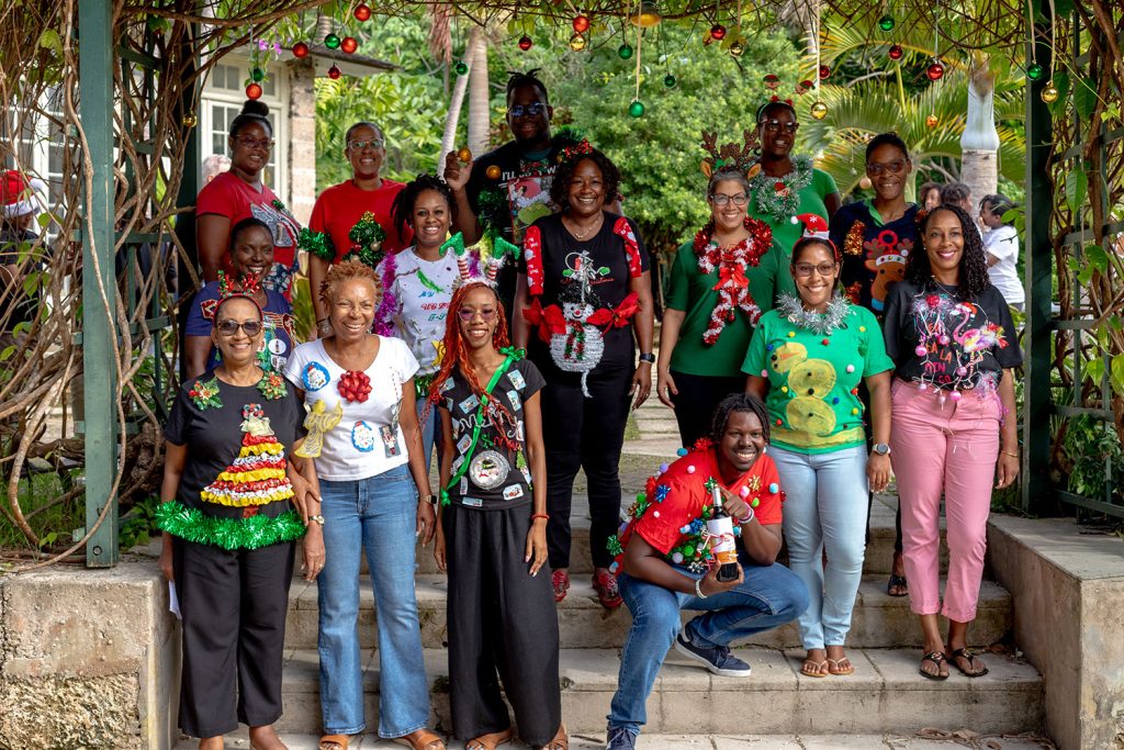 Staff group shot at Christmas